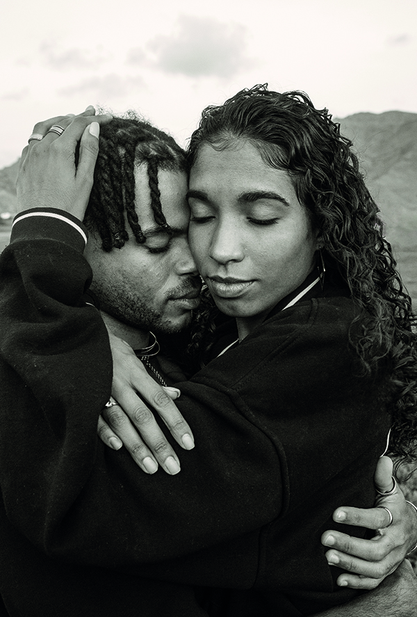Couple hugging